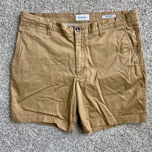 Good fellow & Co Tan Linden Flat Front Shorts